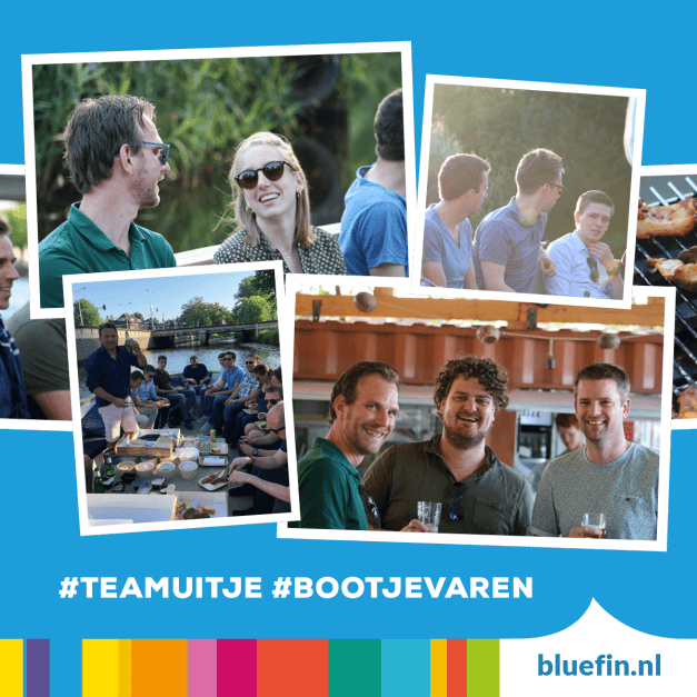 Teamuitje bbq bootje varen Bluefin Finance Professionals
